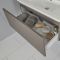 Mobile Bagno Sospeso da 800mm Grigio con Lavabo Integrato, Mobile WC e Sanitario (con LED Opzionali) - Newington