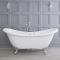 Set bagno Tradizionale con Vasca Freestanding, Mobile da 645mm con Lavabo da Appoggio e Sanitario WC a Scarico Orizzontale - Thornton