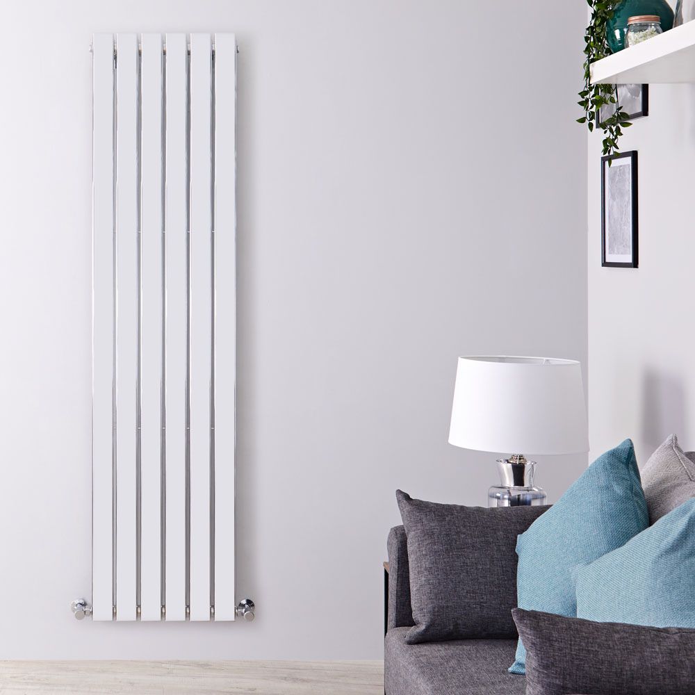 Radiatore di Design Verticale - Cromato - 1600mm x 450mm x 50mm - 590 Watt - Delta