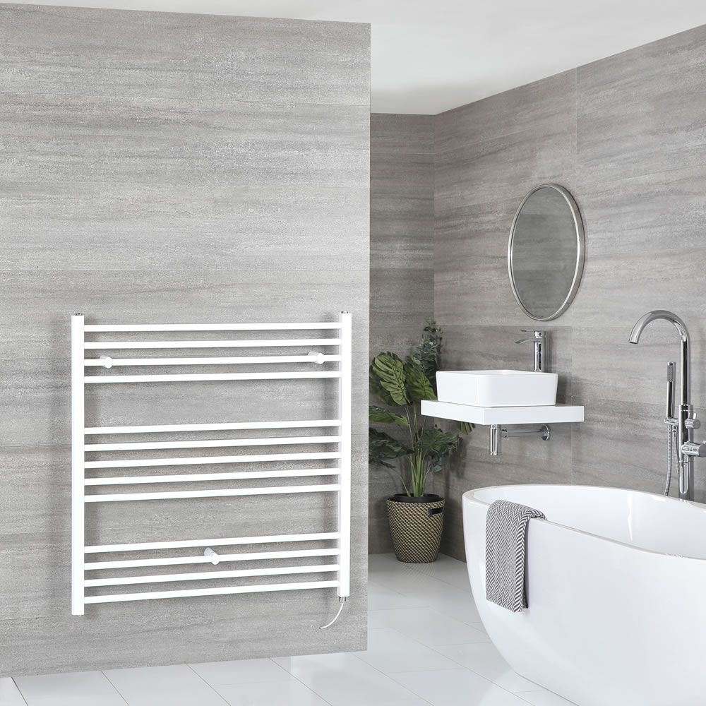 Scaldasalviette Termoarredo Bagno Elettrico Piatto Bianco - 1000 x 1000mm - Ive