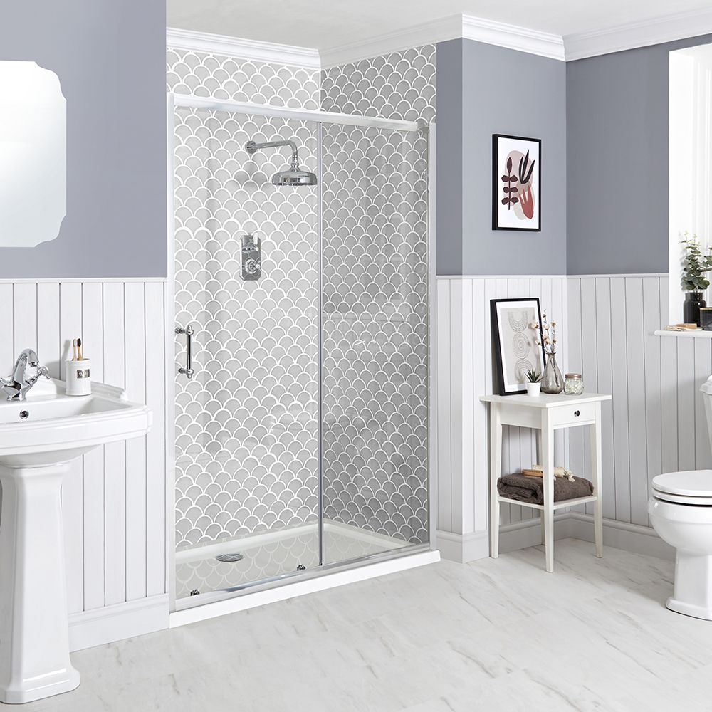 Box Doccia Tradizionale con Porta Scorrevole e Piatto Doccia - Langley