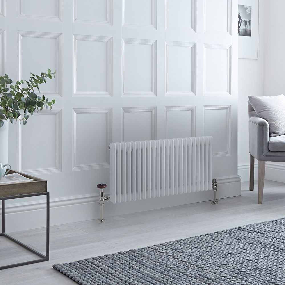 Radiatore Orizzontale Bianco Tradizionale a Tripla Colonna – 500mm x 1010mm – Bianco - Regent