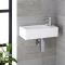 Lavabo Bagno da Appoggio in Ceramica Rettangolare 450x250mm - Sandford