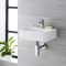 Lavabo Bagno da Appoggio in Ceramica Rettangolare 400x295mm - Exton