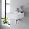 Lavabo Bagno Sospeso Quadrato in Ceramica 410mm - Halwell