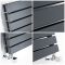 Radiatore di Design Orizzontale Doppio - Antracite - 354mm x 1780mm x 71mm - 1426 Watt - Sloane