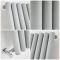 Radiatore di Design Verticale Argento - Colonne Rotonde - Savy