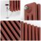 Radiatore di Design Verticale Tradizionale Triplo - Rosso (Booth Red) - Alto 1800mm - Regent
