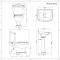 Set Bagno Completo di Lavabo Monoforo su Colonna in Stile Classico Completo di Sanitario e Cassetta in Ceramica Bianca e Copriwater - Regent