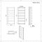 Radiatore Scaldasalviette Piatto - Alluminio - Bianco - 1190mm  x 500mm x 36mm - 531  Watt - Gradus
