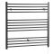 Scaldasalviette Termoarredo Bagno Elettrico Piatto Nero - 1000 x 1000mm - Nero