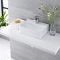 Lavabo Bagno da Appoggio in Ceramica Rettangolare 400x295mm - Exton
