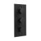 Miscelatore Doccia Termostatico ad Incasso Nero Triplo a 2 Vie Completo di Soffione Doccia Circolare 300mm e Doccetta - Nox