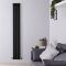 Radiatore di Design Verticale Moderno - Pannello Singolo - Nero - 1780mm x 236mm - Revive Slim