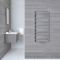 Scaldasalviette di Design Verticale con Attacco Centrale - Argento - 1070mm x 500mm x 30mm - 514 Watt - Torun