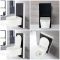 Smart Toilet Stile WC Giapponese con Sanitario e Bidet Integrato Completo di Kit per Sanitario Nero 500mm - Saru