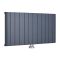 Radiatore di Design Orizzontale Antracite in Alluminio - Aurora