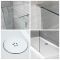 Box Doccia Walk-In Angolare con Piatto Doccia e Parete Paraspruzzi (Opzionale) - Diverse Misure Disponibili - Portland