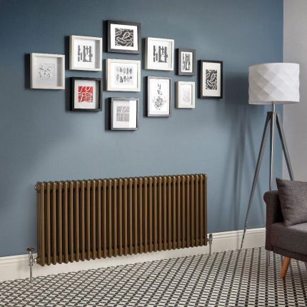 Radiatore di Design Orizzontale Triplo - Scelta di Colori Metallici e Misure - Regent