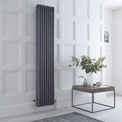 Radiatore Tradizionale Triplo Verticale Antracite Windsor 1800mm - Disponibile in Diverse Misure e Piedini