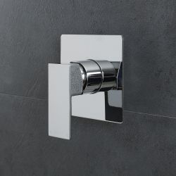 Miscelatore Moderno Quadrato Manuale ad Una Via – Kubix – Cromato