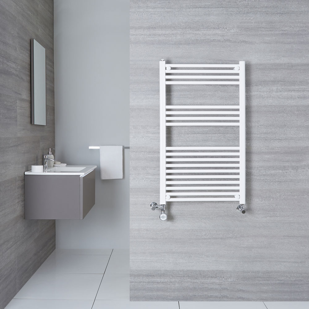 Radiatore Scaldasalviette Misto Piatto - Bianco - 1000mm x 600mm x 30mm - 614 Watt - Etna