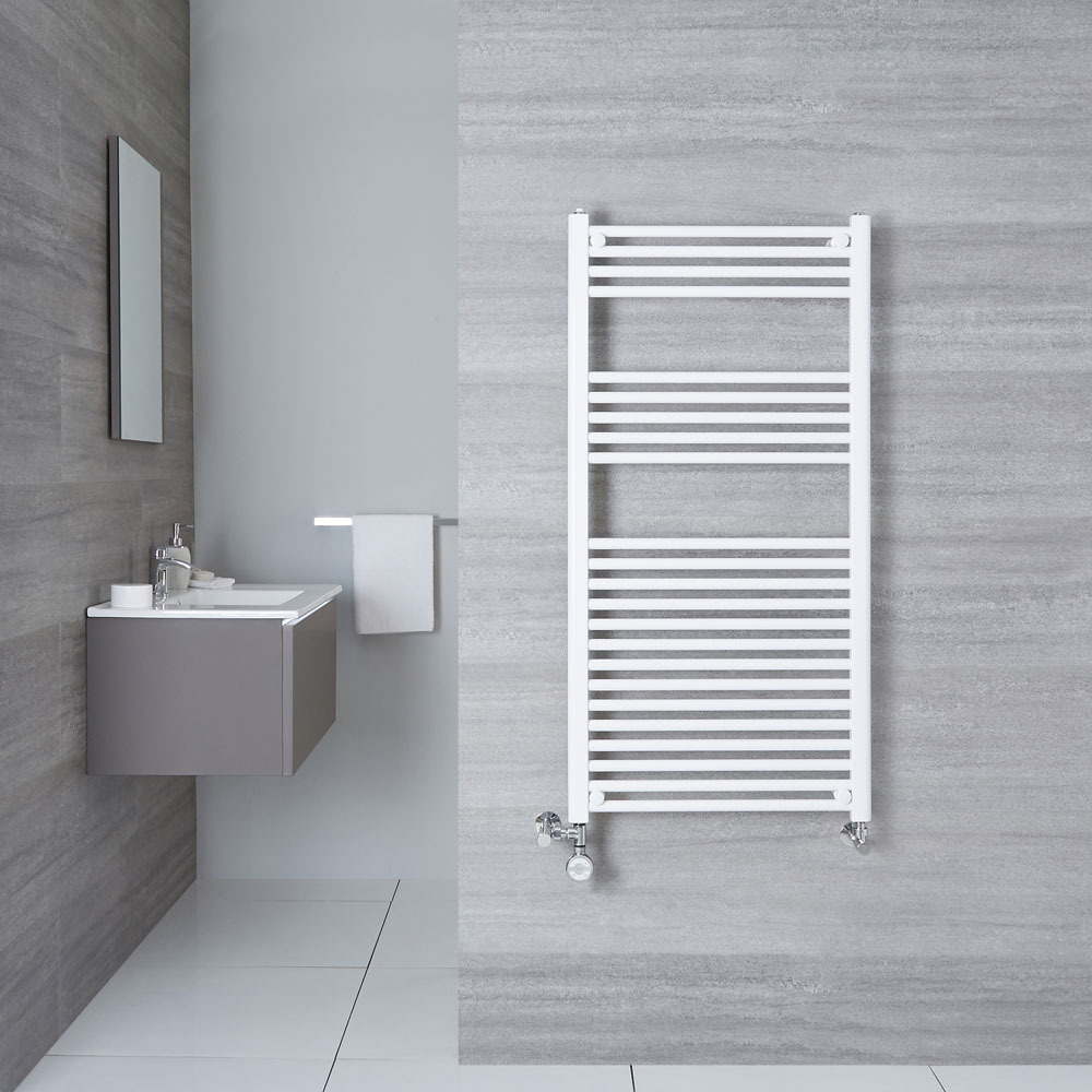 Radiatore Scaldasalviette Misto Piatto - Bianco - 1200mm x 600mm x 30mm - 766 Watt - Etna