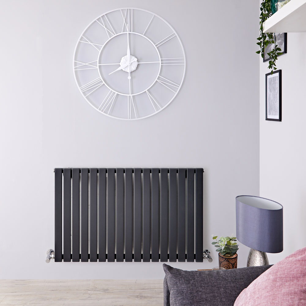 Radiatore di Design Orizzontale - Antracite - 635mm x 1000mm x 54mm - 1022 Watt - Sloane