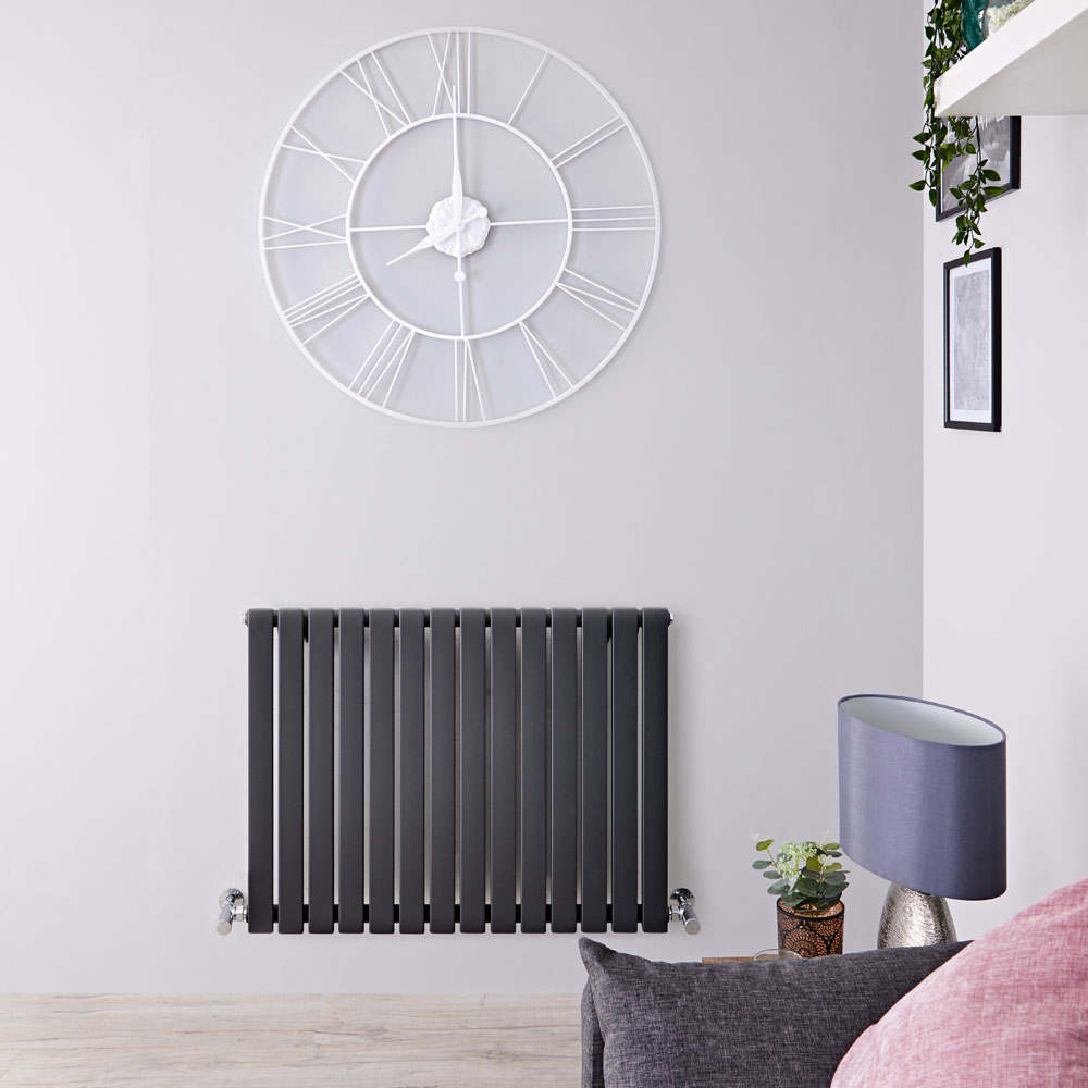 Radiatore di Design Orizzontale - Antracite - 635mm x 834mm x 54mm - 842 Watt - Sloane