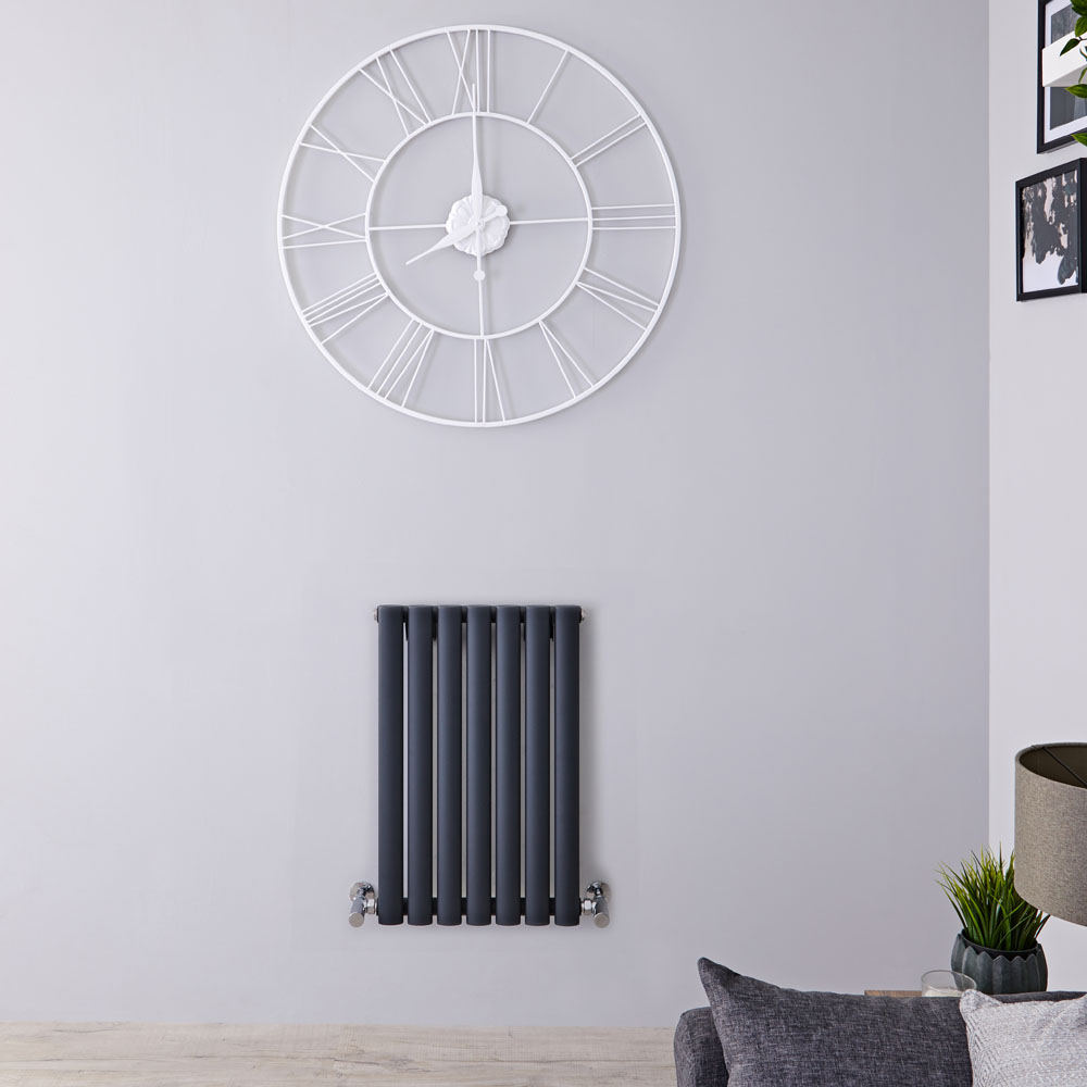Radiatore di Design Orizzontale - Antracite - 635mm x 415mm x 55mm - 418 Watt - Revive
