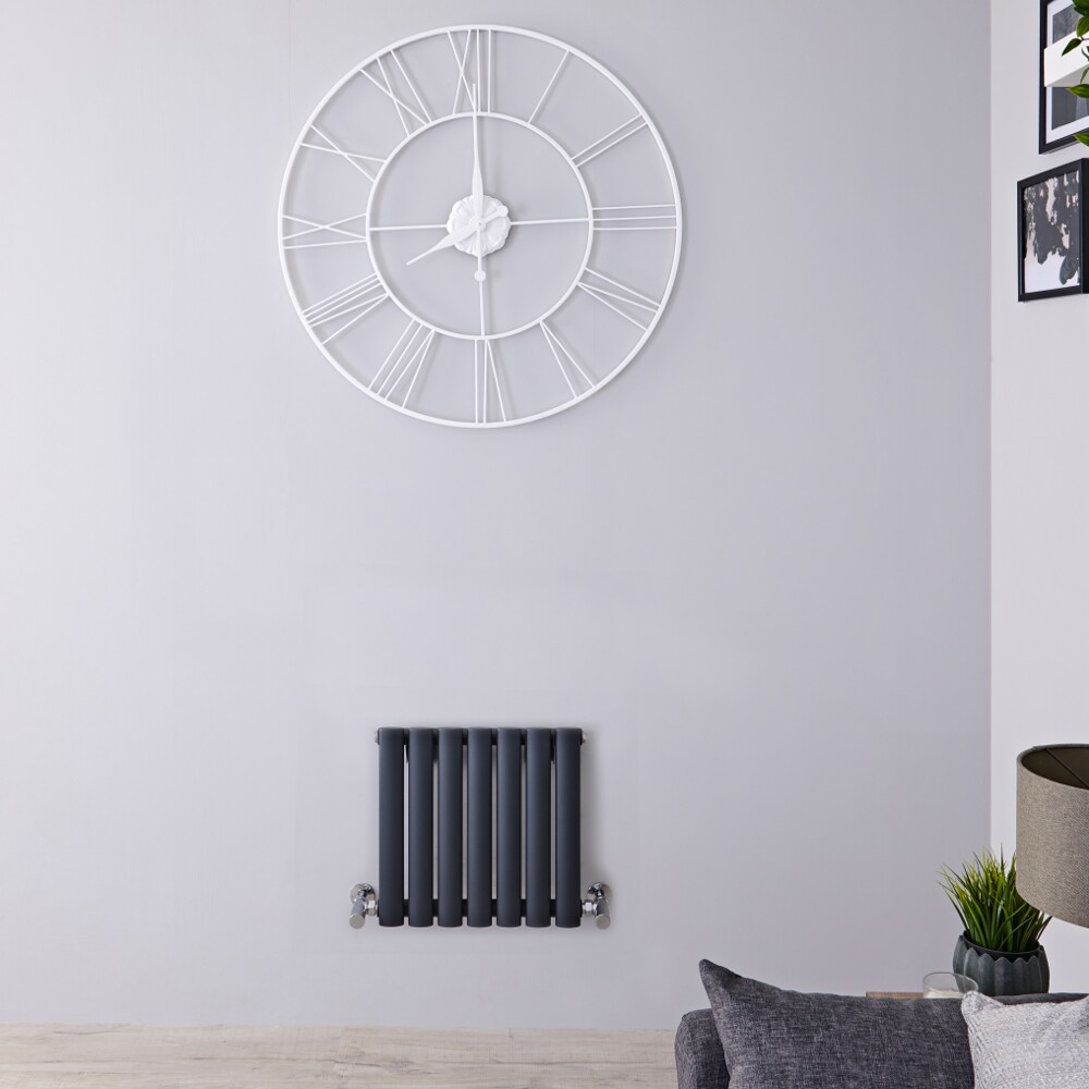 Radiatore di Design Orizzontale - Antracite - 400mm x 415mm x 56mm - 284 Watt – Revive