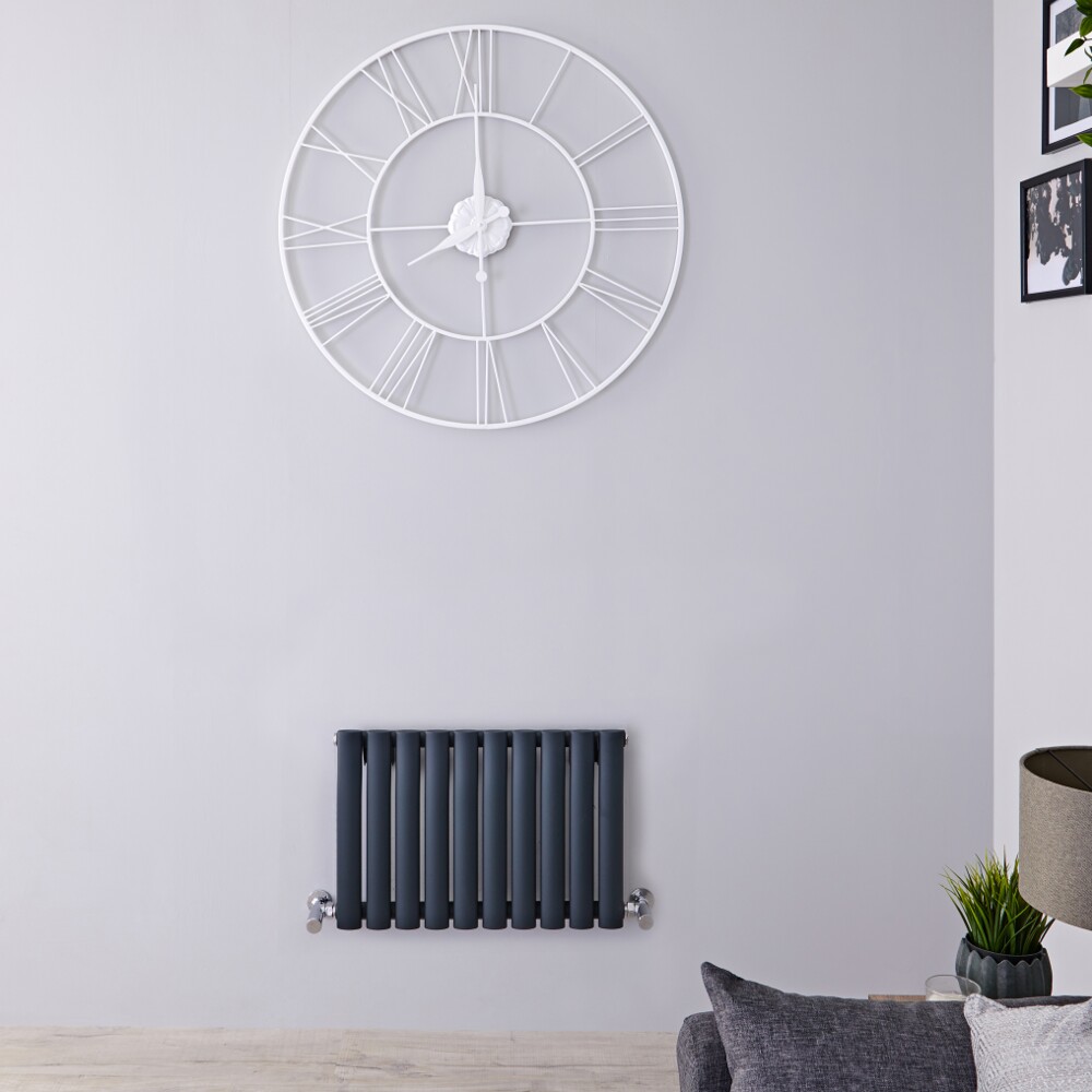Radiatore di Design Orizzontale - Antracite - 400mm x 595mm x 56mm - 406 Watt – Revive