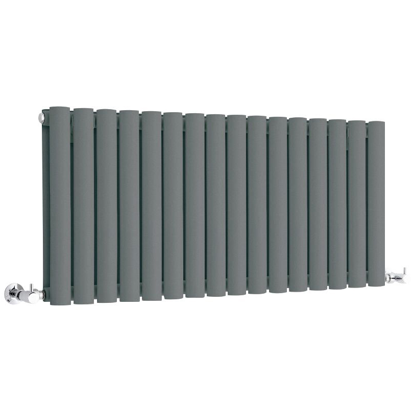 Radiatore di Design Orizzontale Doppio - Antracite - 400mm x 1000mm x 78mm - 1052 Watt – Revive