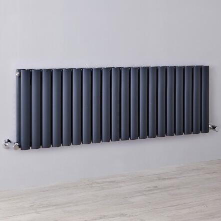 Radiatore di Design Orizzontale Doppio - Antracite - 400mm x 1180mm x 78mm - 1238 Watt – Revive