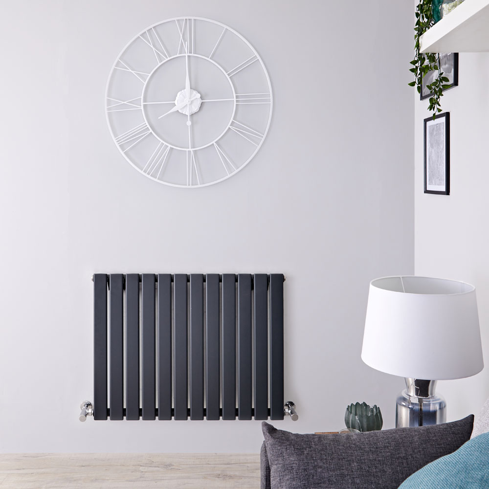Radiatore di Design Orizzontale - Antracite - 635mm x 840mm x 46mm - 751 Watt - Delta