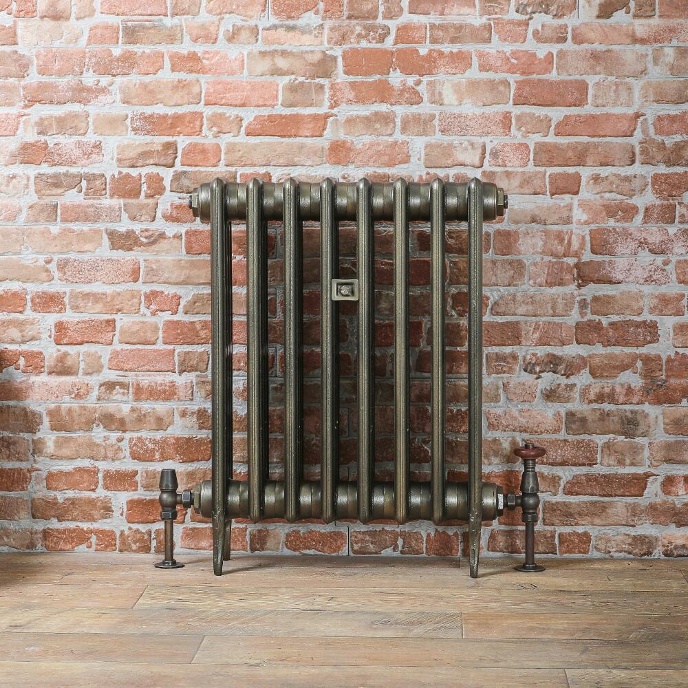 Radiatore Tradizionale in Ghisa 660mm - Finitura di Colore Ottone Antico - Victoria - Disponibile in Diverse Misure