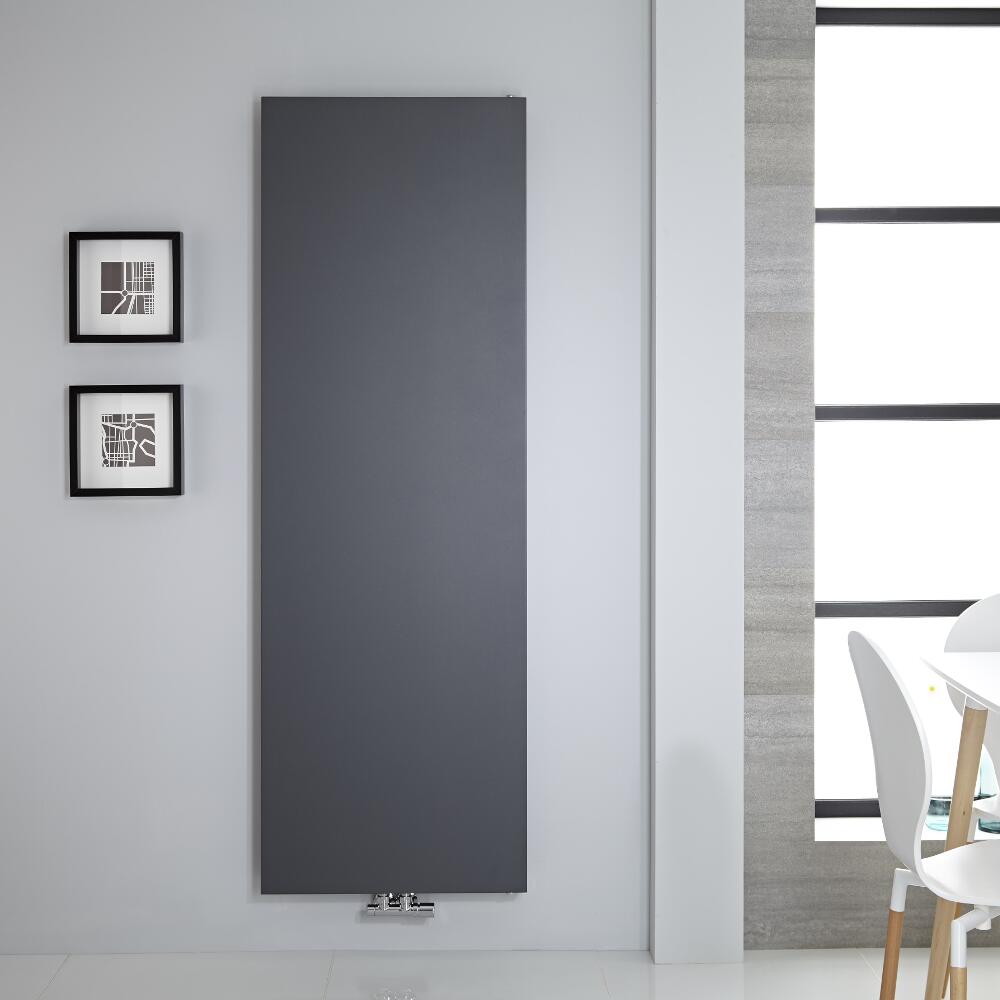 Radiatore di Design Verticale - Piastra Radiante - Attacchi Centrali - Acciaio - Antracite - 1800mm x 600mm - 1404 Watt - Rubi