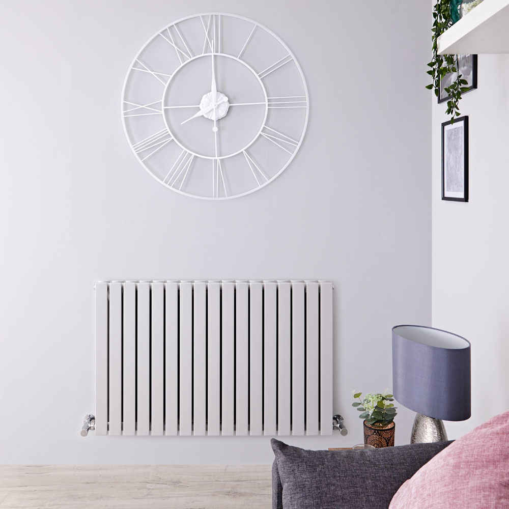 Radiatore di Design Orizzontale Doppio - Grigio - 635mm x 1000mm - Doppio - 1022 Watt - Sloane