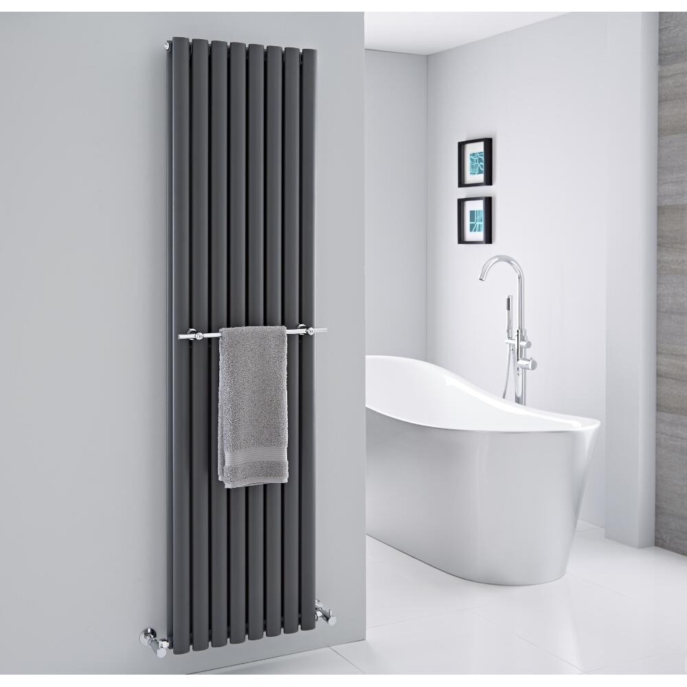 Porta salviette Cromato per Radiatori Revive e Delta Verticali 470mm