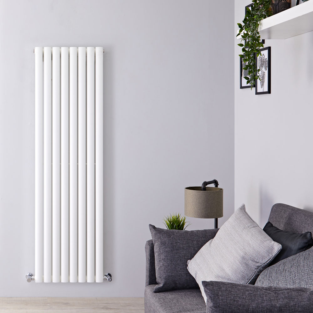 Radiatore di Design Verticale - Bianco - 1600mm x 472mm x 56mm - 1122 Watt - Revive