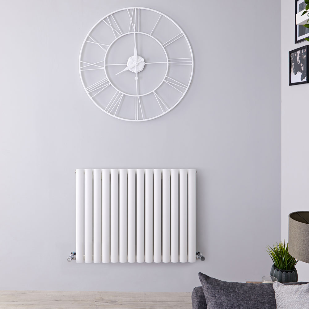 Radiatore di Design Orizzontale - Bianco - 635mm x 834mm x 56mm - 836 Watt - Revive