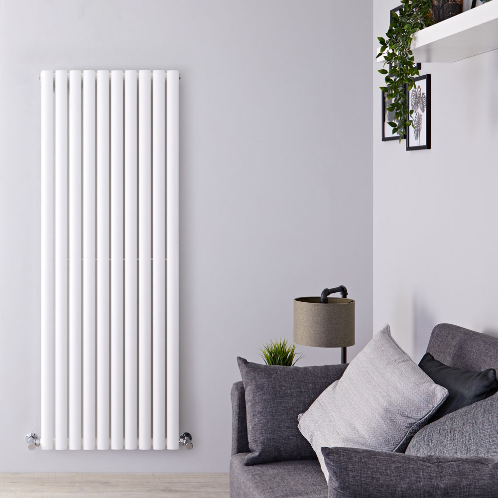 Radiatore di Design Verticale - Bianco - 1600mm x 590mm x 55mm - 1402 Watt - Revive