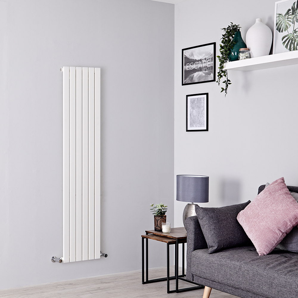 Radiatore di Design Verticale - Bianco - 1600mm x 354mm x 54mm - 862 Watt - Sloane