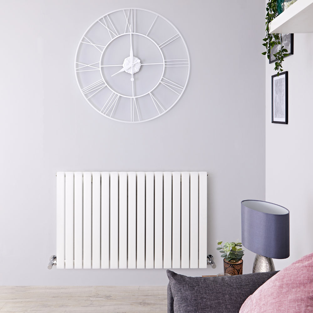 Radiatore di Design Orizzontale - Bianco - 635mm x 1000mm x 54mm - 1022 Watt - Sloane