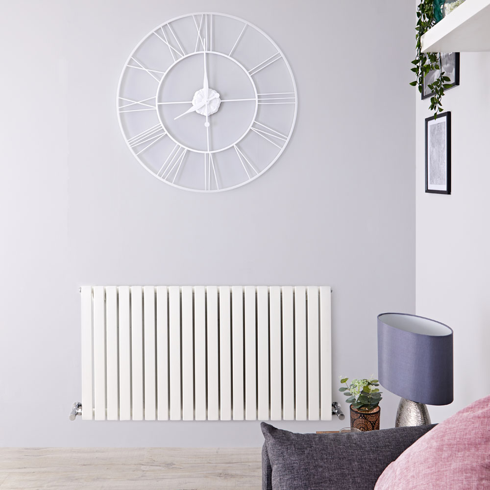 Radiatore di Design Orizzontale - Bianco - 635mm x 834mm x 54mm - 842 Watt - Sloane