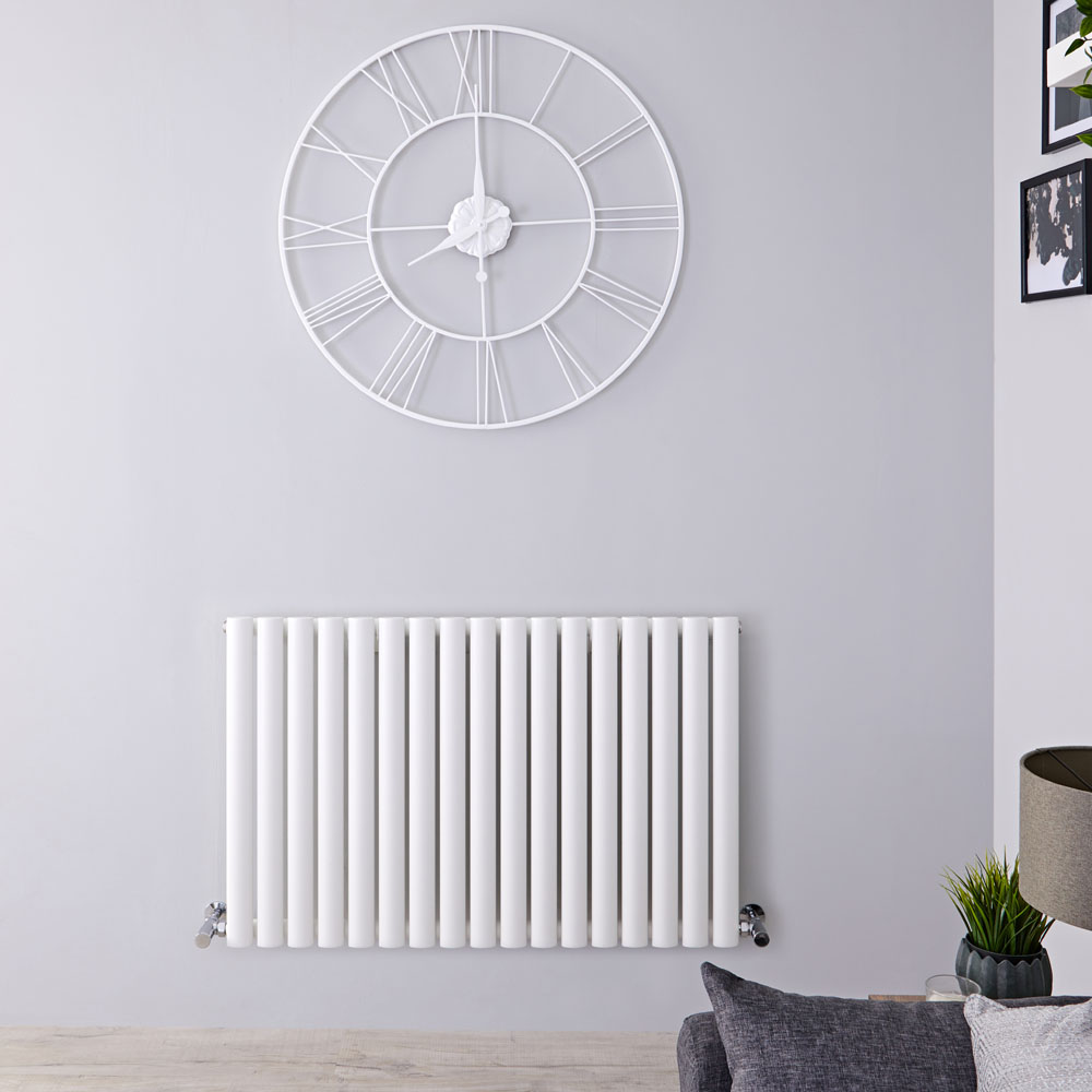 Radiatore di Design Orizzontale - Bianco - 635mm x 1000mm x 55mm - 1015 Watt - Revive