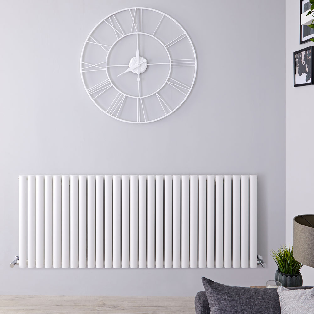 Radiatore di Design Orizzontale - Bianco - 635mm x 1647mm x 56mm - 1671 Watt - Revive