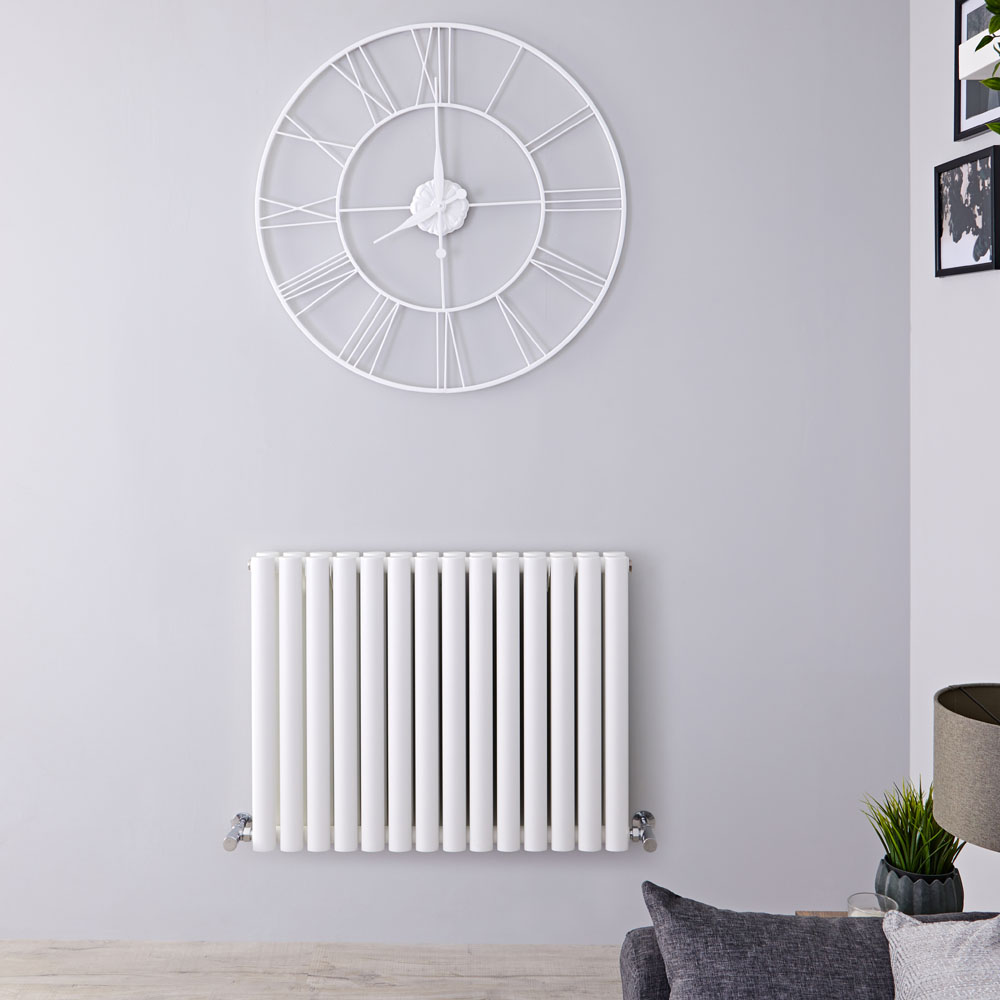 Radiatore di Design Orizzontale Doppio - Bianco - 635mm x 834mm x 78mm - 1304 Watt - Revive