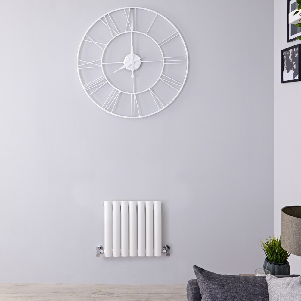 Radiatore di Design Orizzontale - Bianco - 400mm x 415mm x 56mm - 284 Watt - Revive