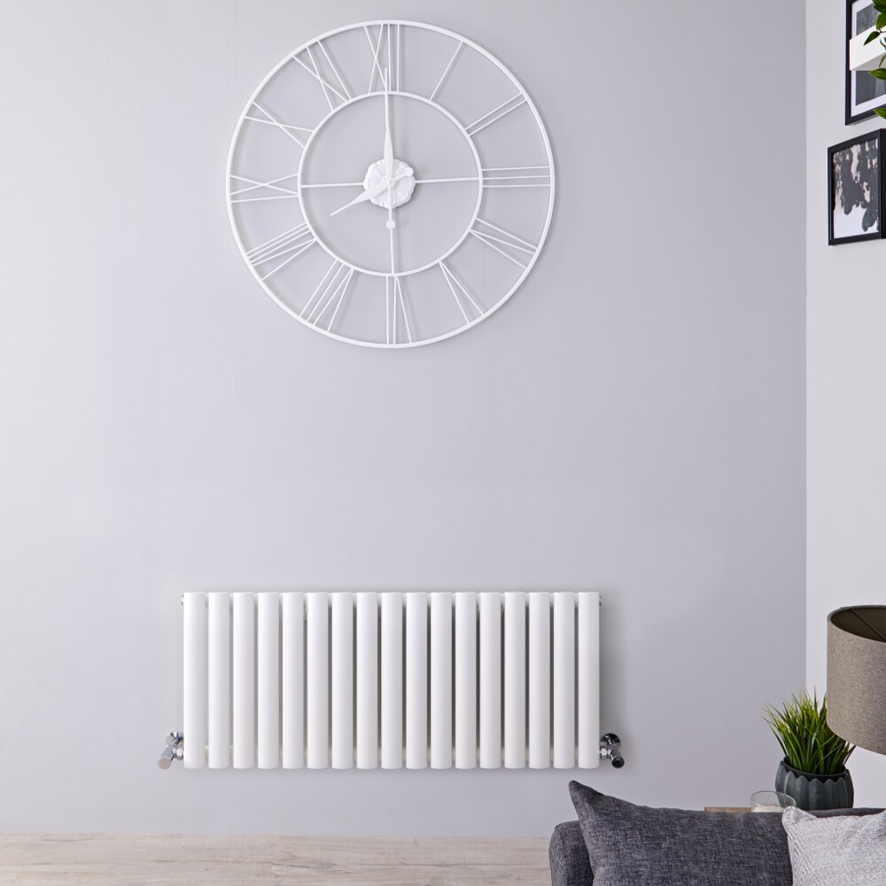 Radiatore di Design Orizzontale - Bianco - 400mm x 1000mm x 56mm - 770 Watt - Revive